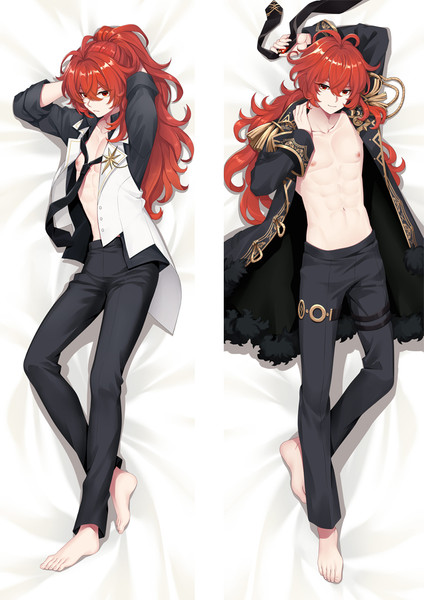 ADP Diluc - Genshin Impact Anime Dakimakura Japanese Pillow Cover ADP-PC-21050-2